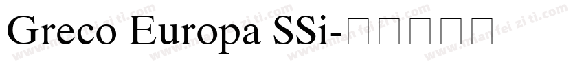 Greco Europa SSi字体转换
